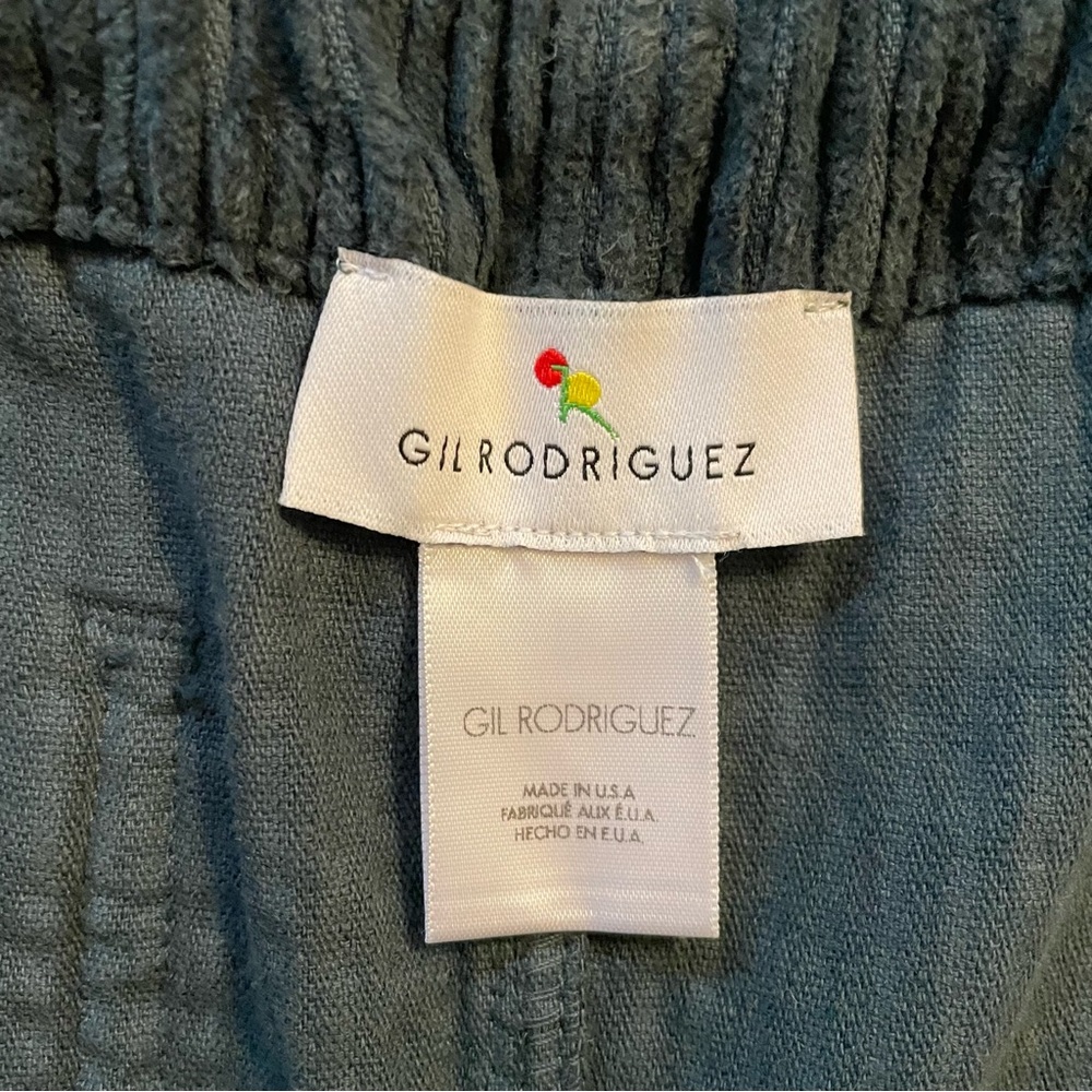 NWOT Gil Rodriguez The Corduroy Lou Pant - Scarab Teal Cotton One Size Petite - Picture 6 of 7